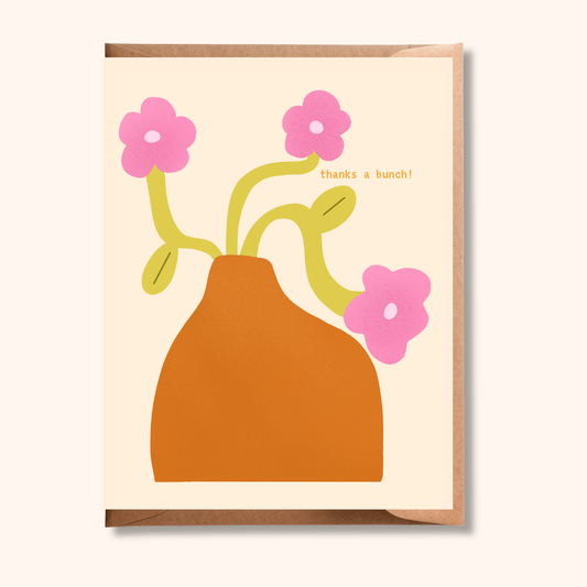 Thanks a Bunch | Retro Flower Pot Card