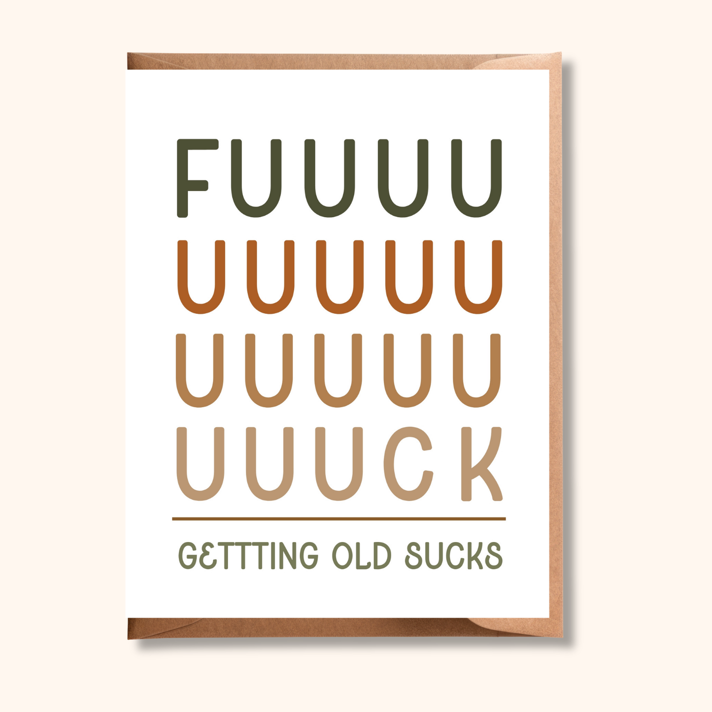 Funny Birthday Card | Getting Old Sucks Explicit Card | Old Age Birthday