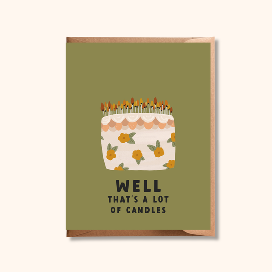 Funny Birthday Card | Well That's a Lot of Candles Card | Old Age Birthday