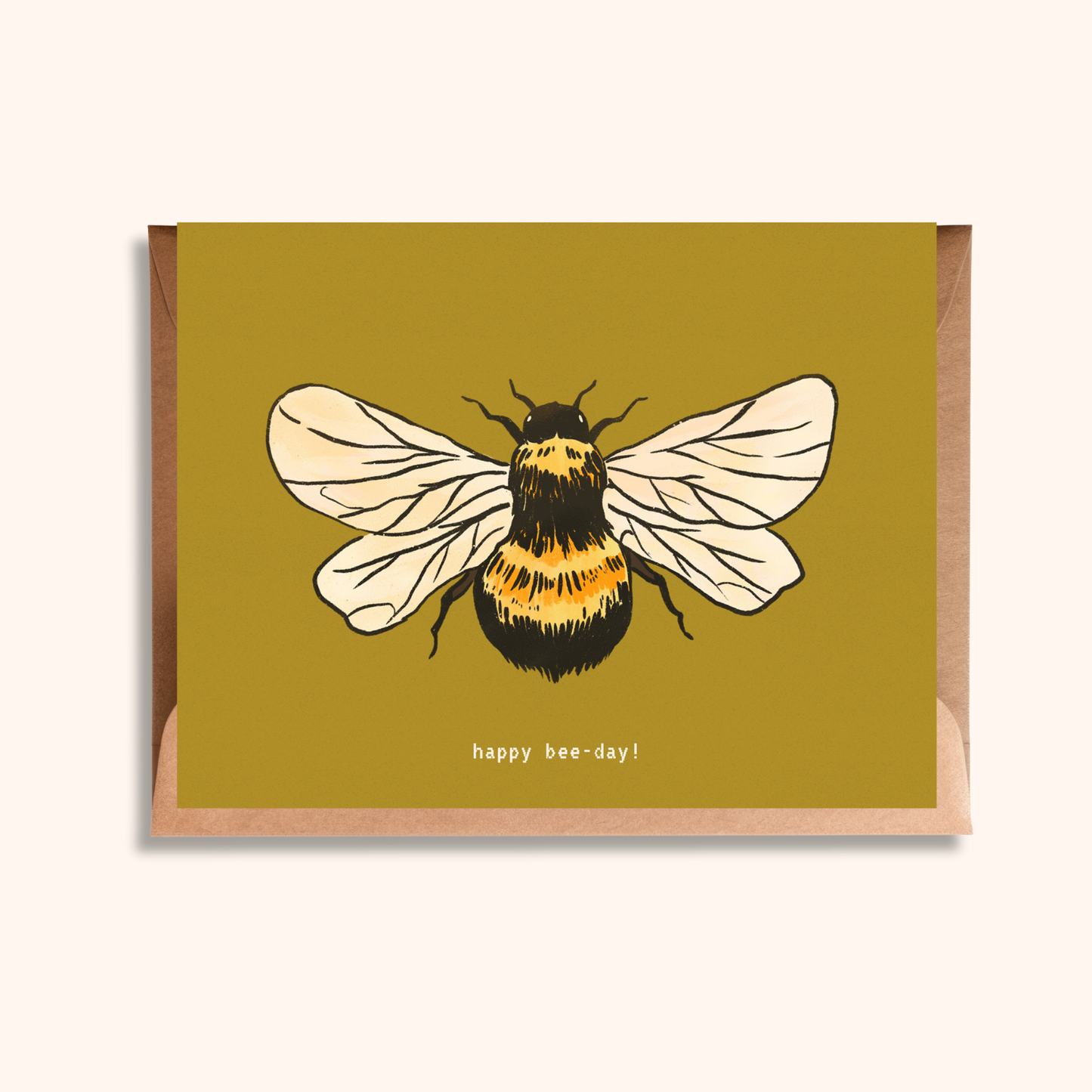 Happy Bee-Day Card | Bumblebee Birthday Greeting Card