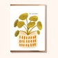 Love you Bestie Galentine's Day Card | Pilea Plant, Friendship Plant Greeting Card