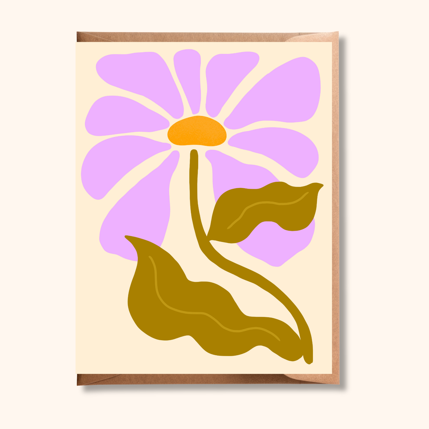 Blank Retro Daisy Greeting Card | Retro Summer Collection
