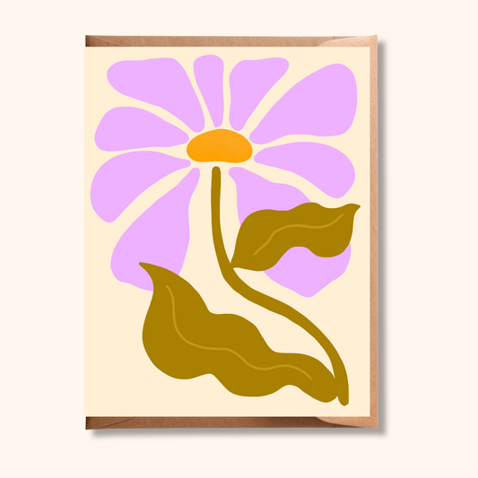 Blank Retro Daisy Greeting Card | Retro Summer Collection