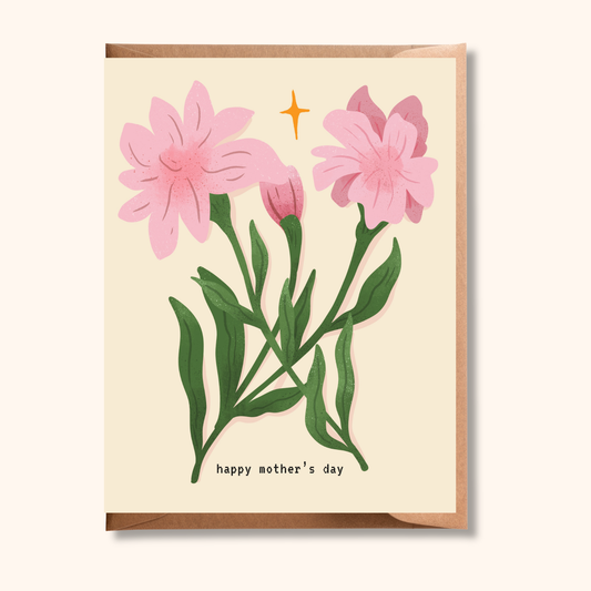 Happy Mother's Day | Pink Carnations Greeting Card