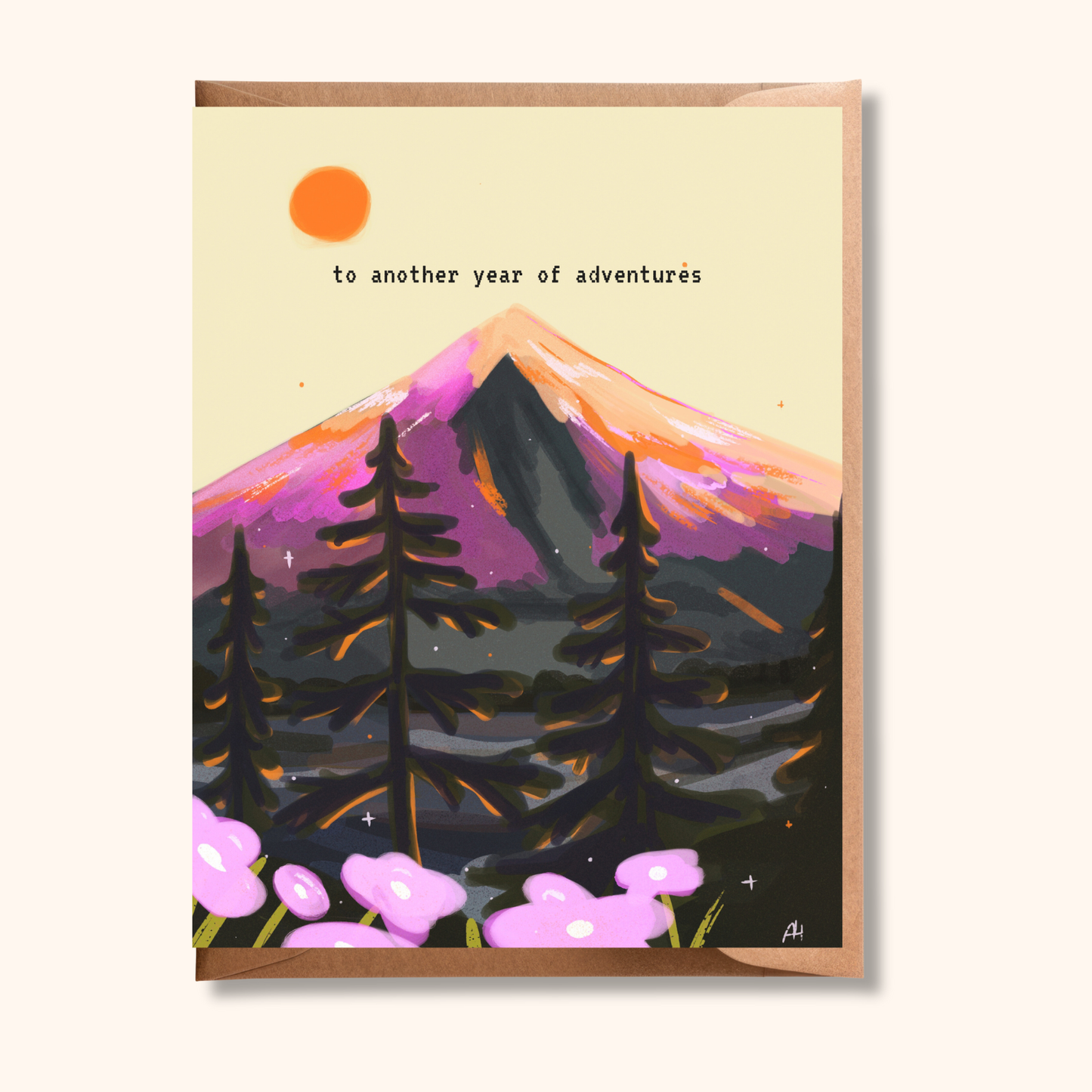 To Another Year of Adventures Card | Mountain Sun Greeting Card