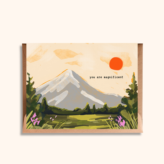 You are Magnificent Card | Mountain Landscape Dad Greeting Card