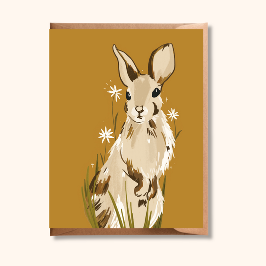 Bunny Rabbit Greeting Card | Blank Any Occasion Card