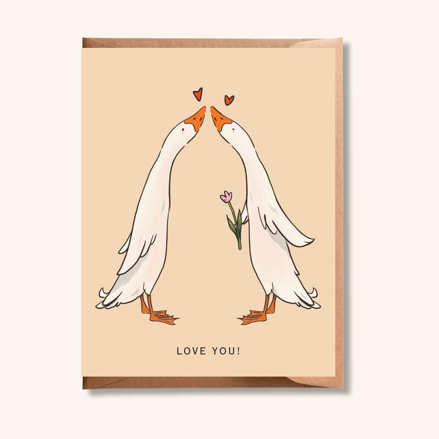 Love You Geese Card | Anniversary Greeting Card