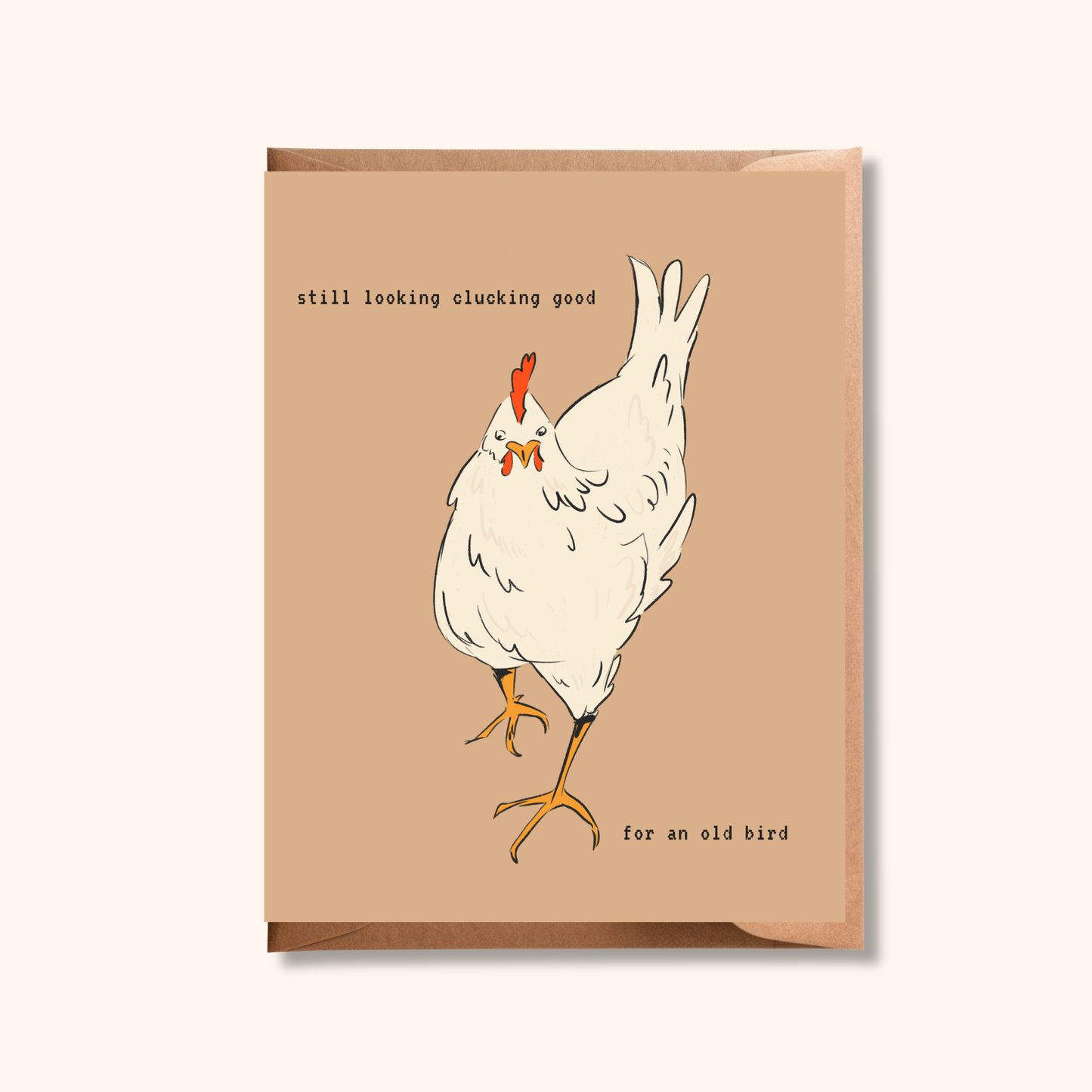 Chicken Pun Birthday Card | Old Age Bird Greeting Card