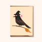 Crow Witch Greeting Card | Blank Halloween Card