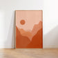 Boho Minimalist Desert Sunset Art Print