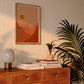Boho Desert Sunset Art Print | Boho Home Decor