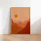 Boho Desert Sunset Art Print | Boho Home Decor