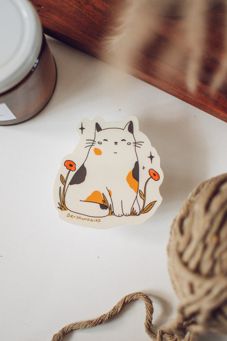 Chubby Cat Sticker | Grumpy Kitty Sticker