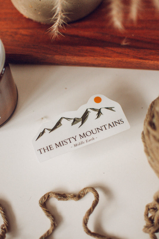 The Misty Mountains Sticker | Lord of the Rings Waterproof Vinyl Sticker