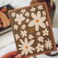 Love You Valentine's Day Card | Olive Green Flower Pattern Greeting Card