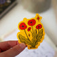 Fun Vibrant Flowers Sticker | Floral Waterproof Vinyl Sticker