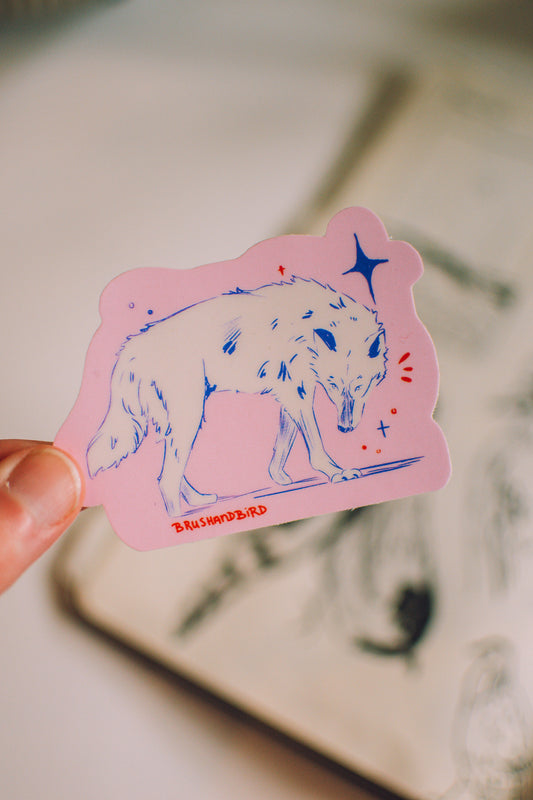 Prowling Wolf Sticker | Wild Animal, Vinyl Sticker