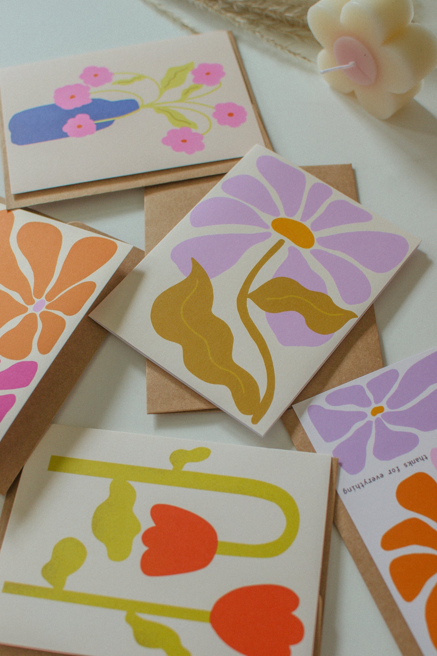 Blank Retro Daisy Greeting Card | Retro Summer Collection