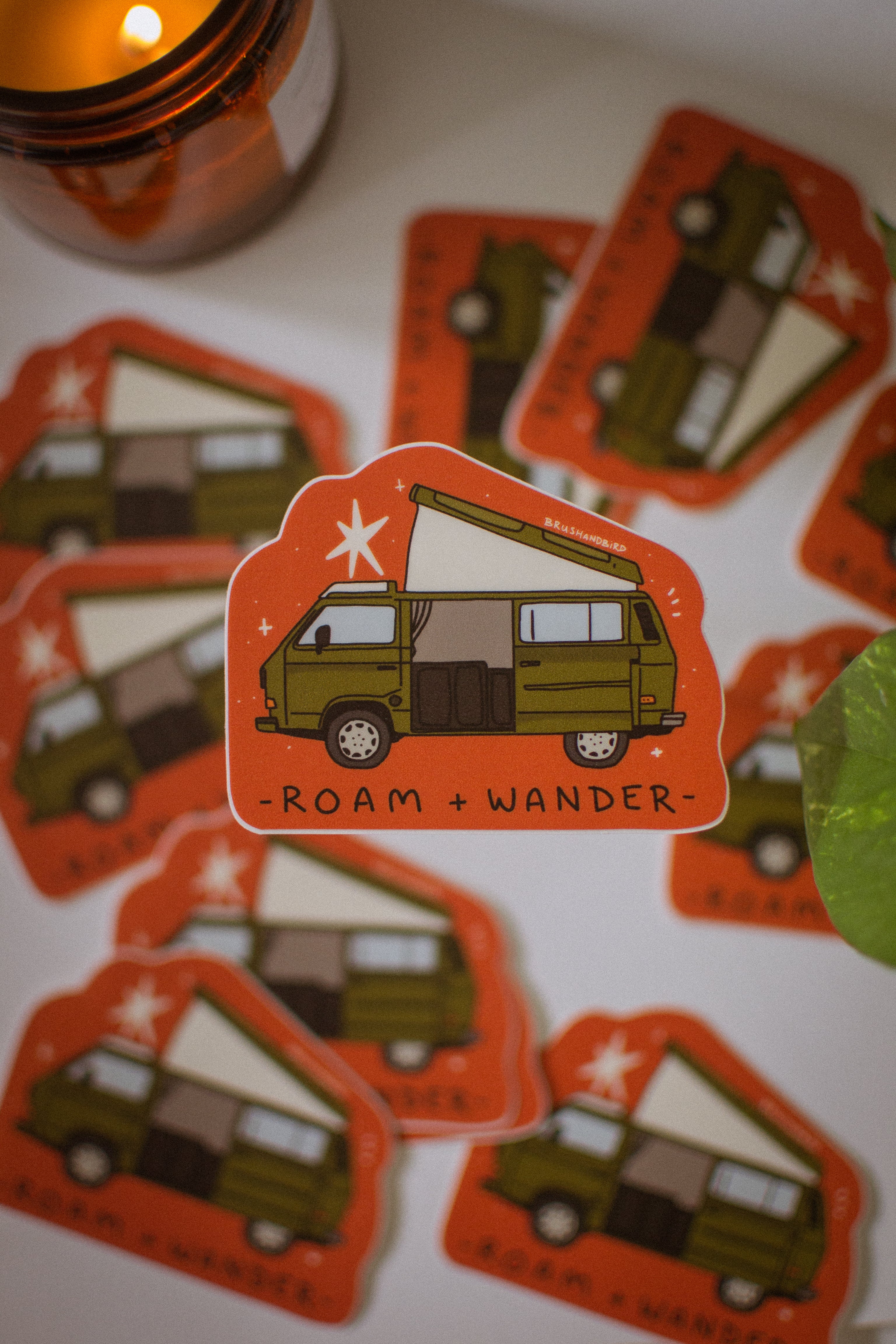 Roam and Wander Sticker | Westfalia Vinyl Sticker – Brush and Bird