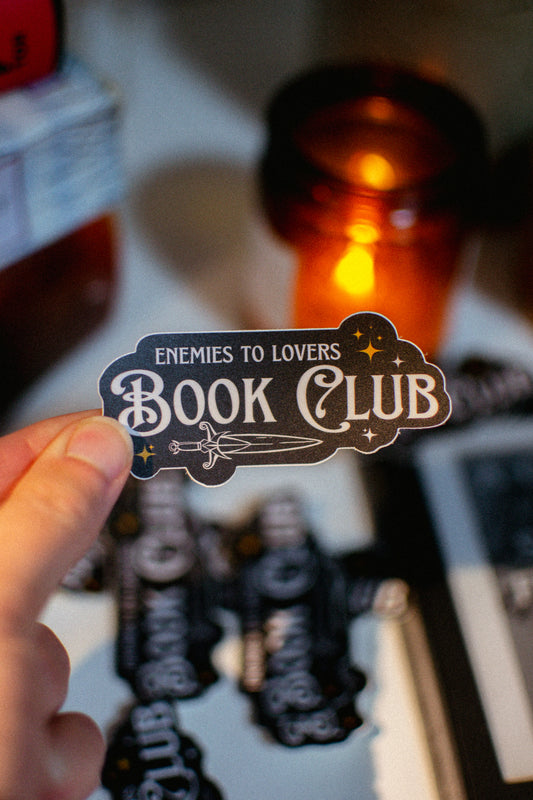 Enemies to Lovers Book Club Sticker | Romantasy Trope Vinyl Sticker