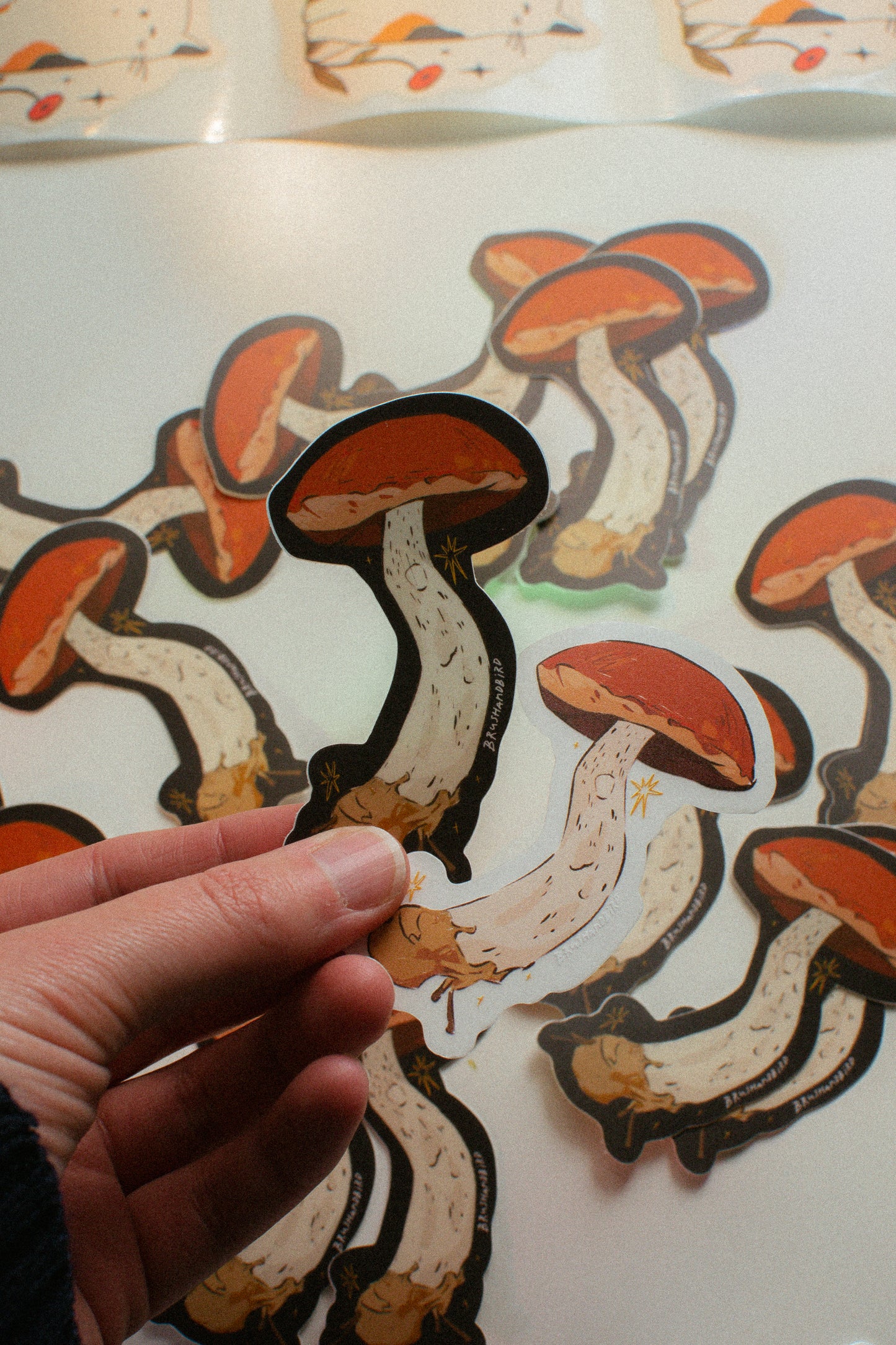 Mushroom Sticker | Orange Oak Bolete, Waterproof Vinyl Sticker