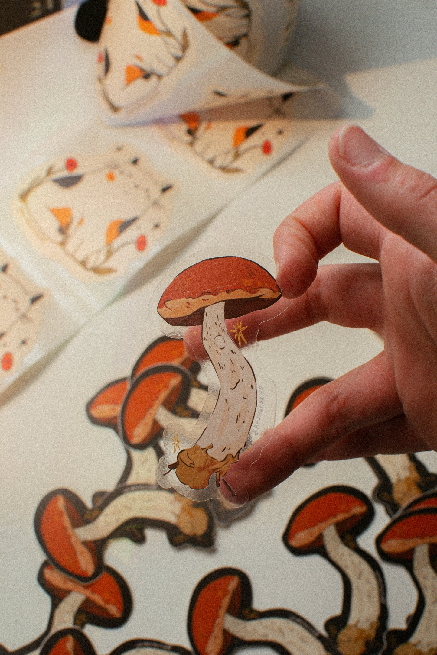 Mushroom Sticker | Orange Oak Bolete, Waterproof Vinyl Sticker