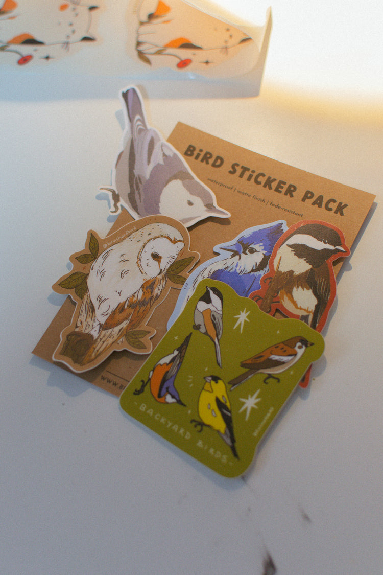 Bird Sticker Pack | Backyard Birds, Vinyl Sticker Set