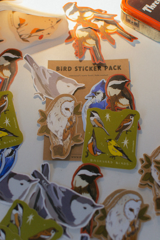 Bird Sticker Pack | Backyard Birds, Vinyl Sticker Set