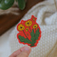 Fun Vibrant Flowers Sticker | Floral Waterproof Vinyl Sticker