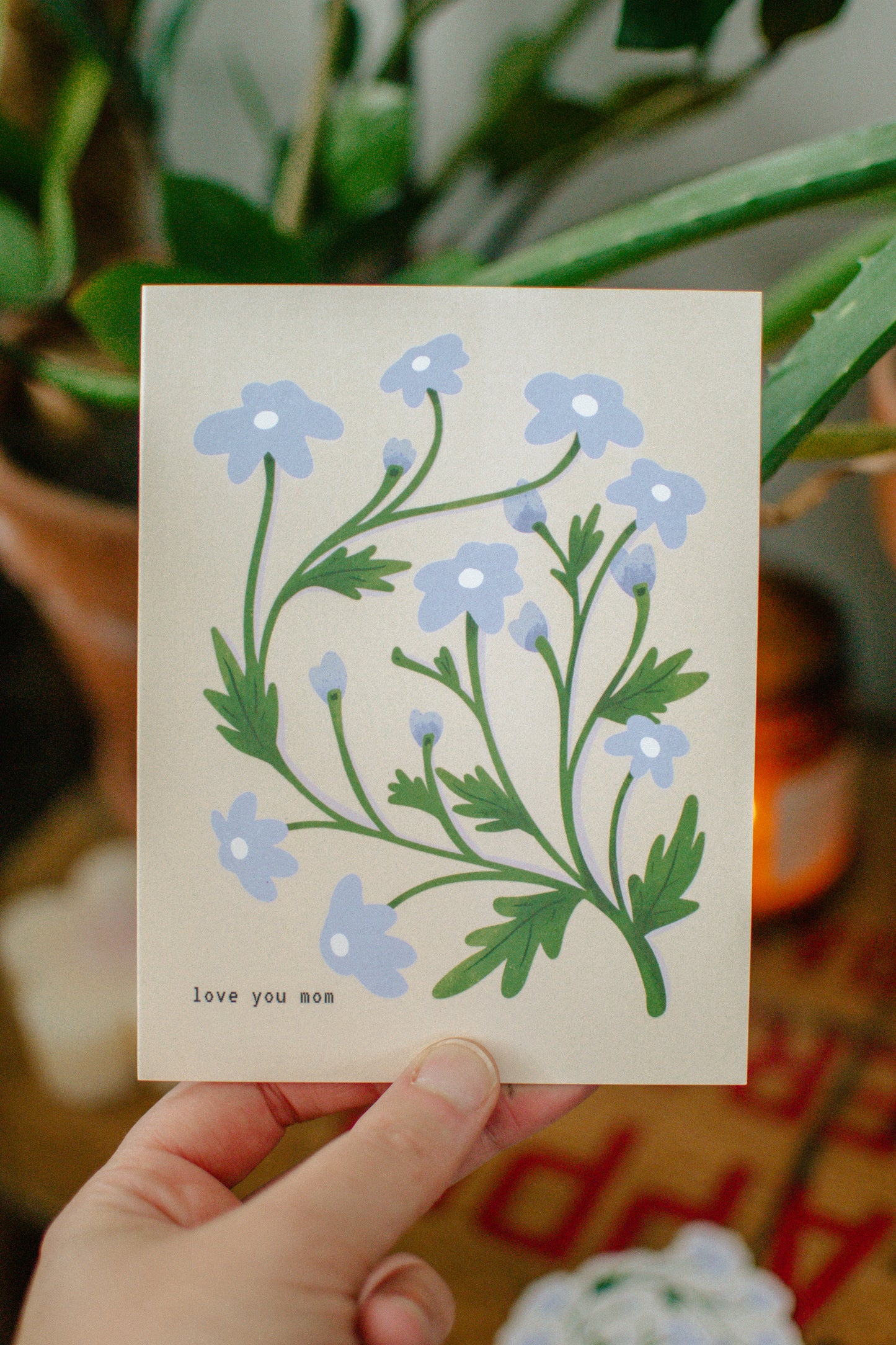 Love you Mom | Mother's Day Wildflowers Greeting Card