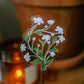 White Wildflower Sticker | Dainty White Flowers, Transparent Vinyl Sticker