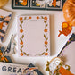 Orange Flowers Notepad | 50 Pages | Autumn Stationery