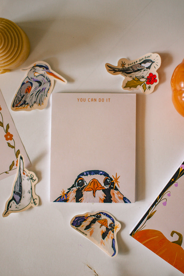 PRE-ORDER Baby Kestrel Notepad | You Can Do It |  50 Pages |
