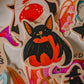 Halloween Bat Sticker | Autumn Pumpkin Vinyl Die-cut Decal