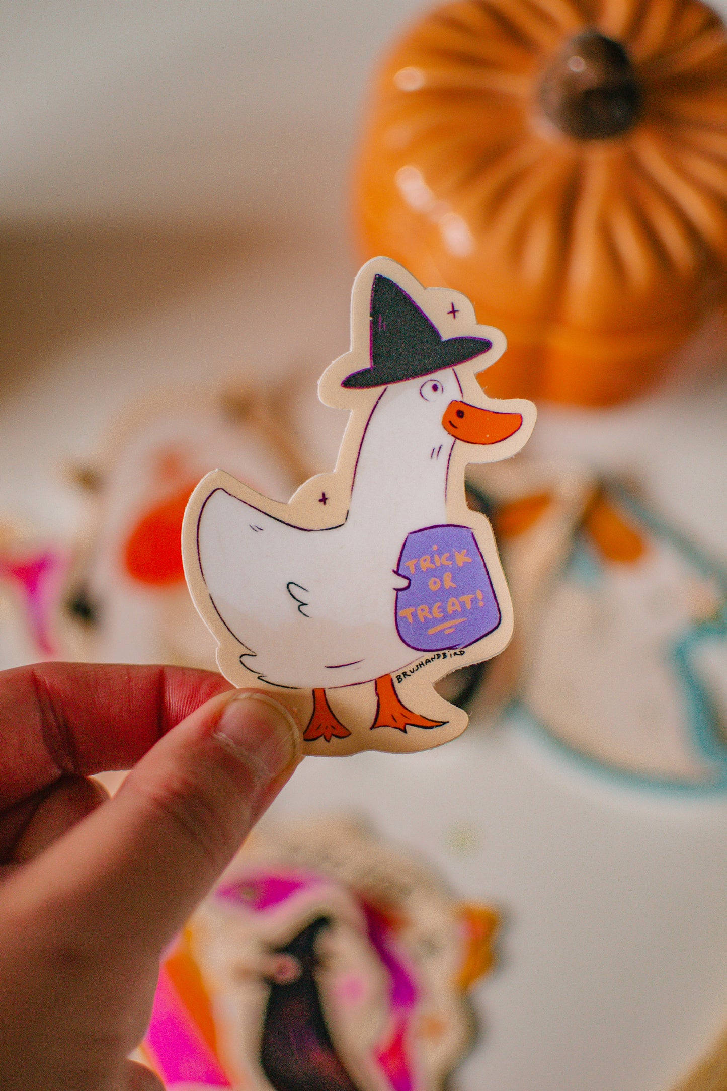 Halloween Duck Sticker | Cute Trick or Treat Diecut Sticker