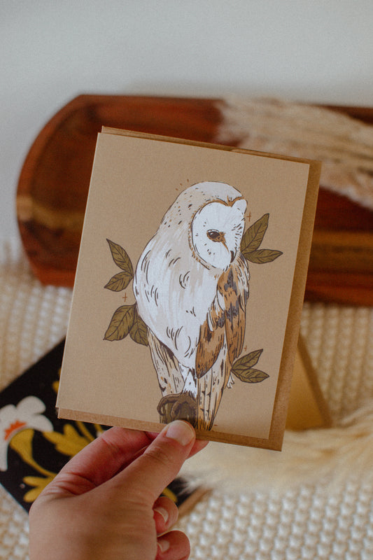 Barn Owl Greeting Card | Blank Any Occasion Card