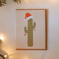 Christmas Cactus Card | Blank Holiday Greeting Card