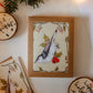 Nuthatch Bird Greeting Card Set of 6 | Blank Holiday Christmas Card