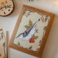Nuthatch Bird Greeting Card | Blank Holiday Christmas Card
