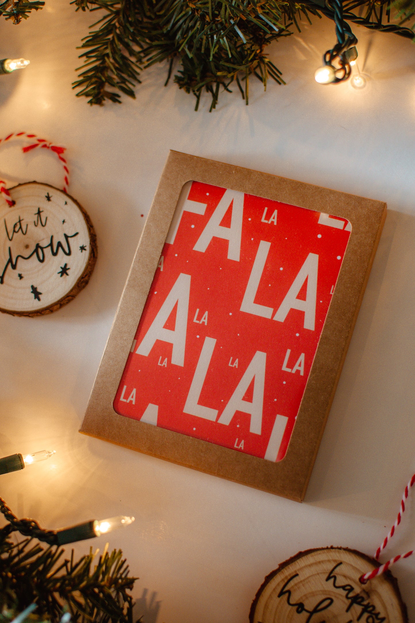 Fa La La Greeting Card Set | Set of 6 Holiday Christmas Card
