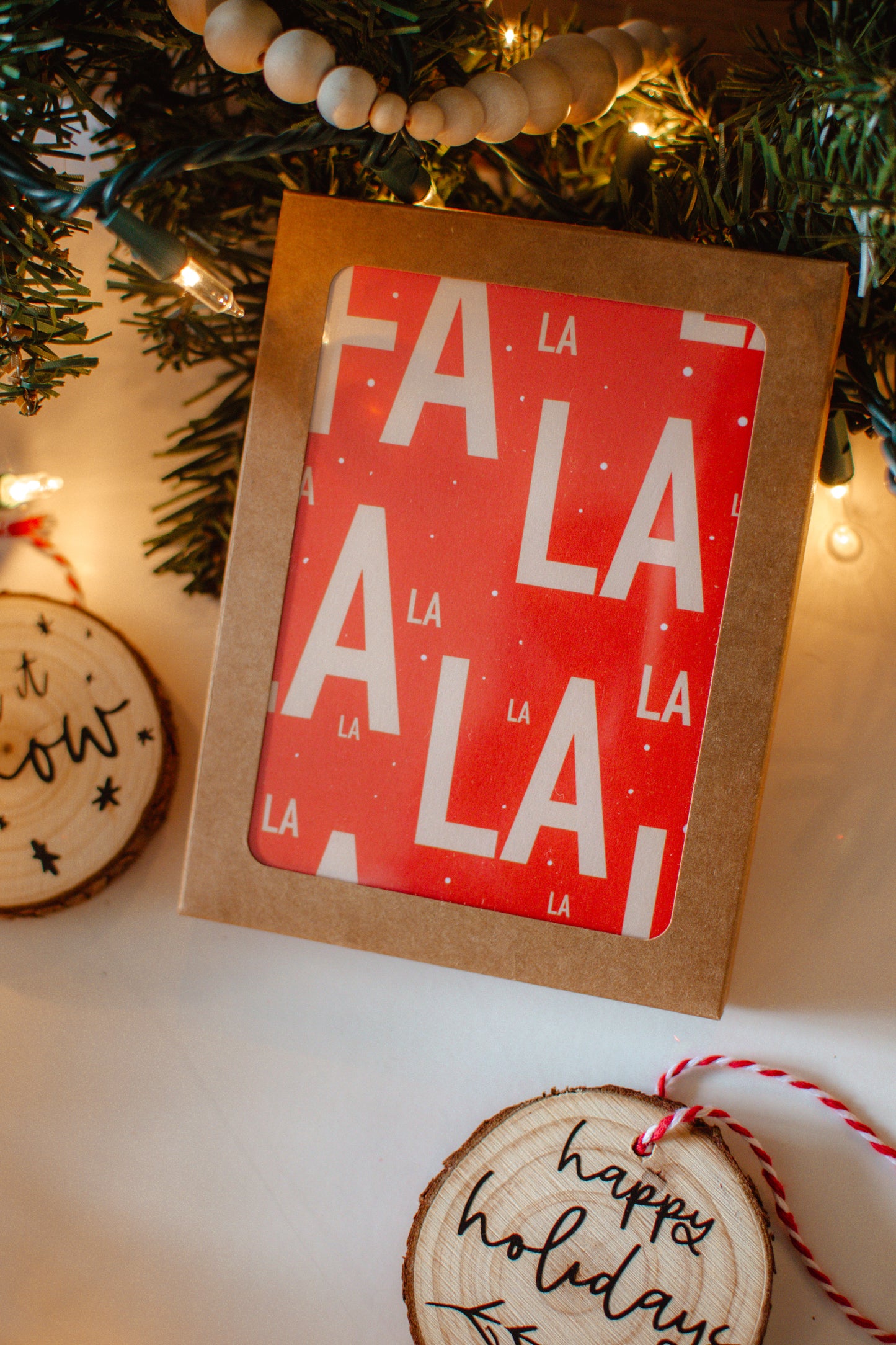 Fa La La Greeting Card Set | Set of 6 Holiday Christmas Card