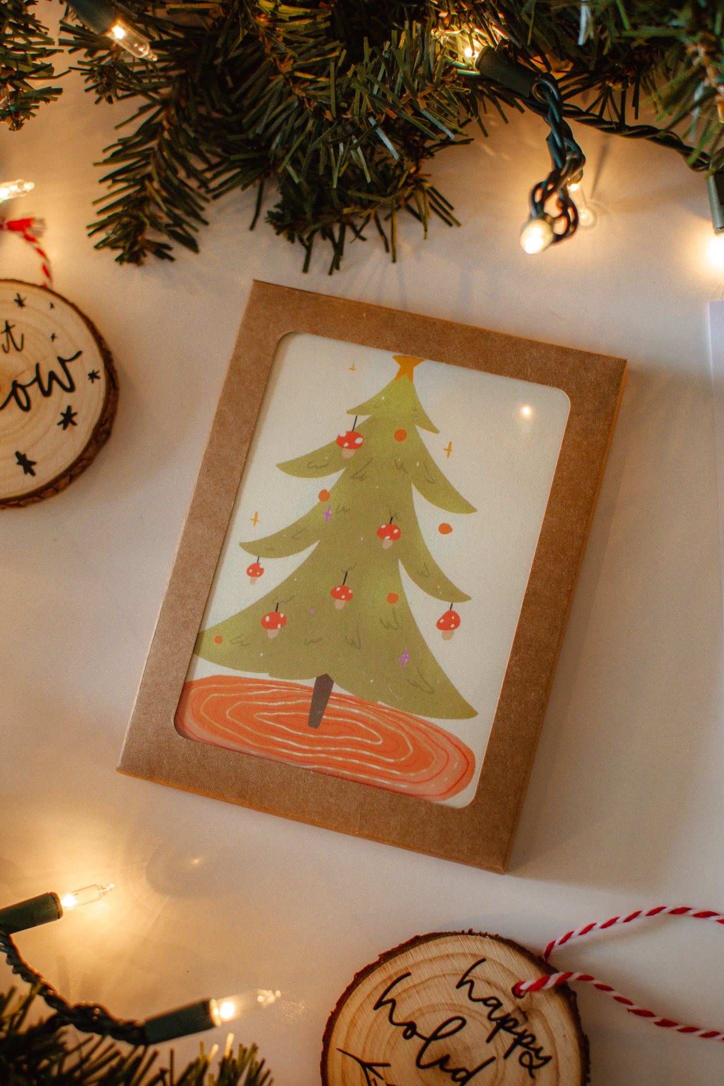 Christmas Tree Greeting Card Set of 6 | Blank Holiday Cards