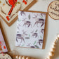 Reindeer Pattern Holiday Card | Caribou and Evergreen Watercolour