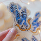 Blue Jay Sticker | Flying Bird with Ribbon Vinyl Sticker | Bird Lover Gift