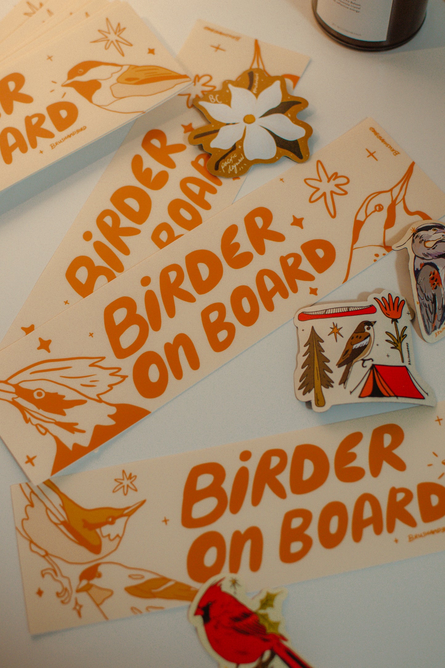 Birder on Board Bumper Sticker | Backyard Bird Design