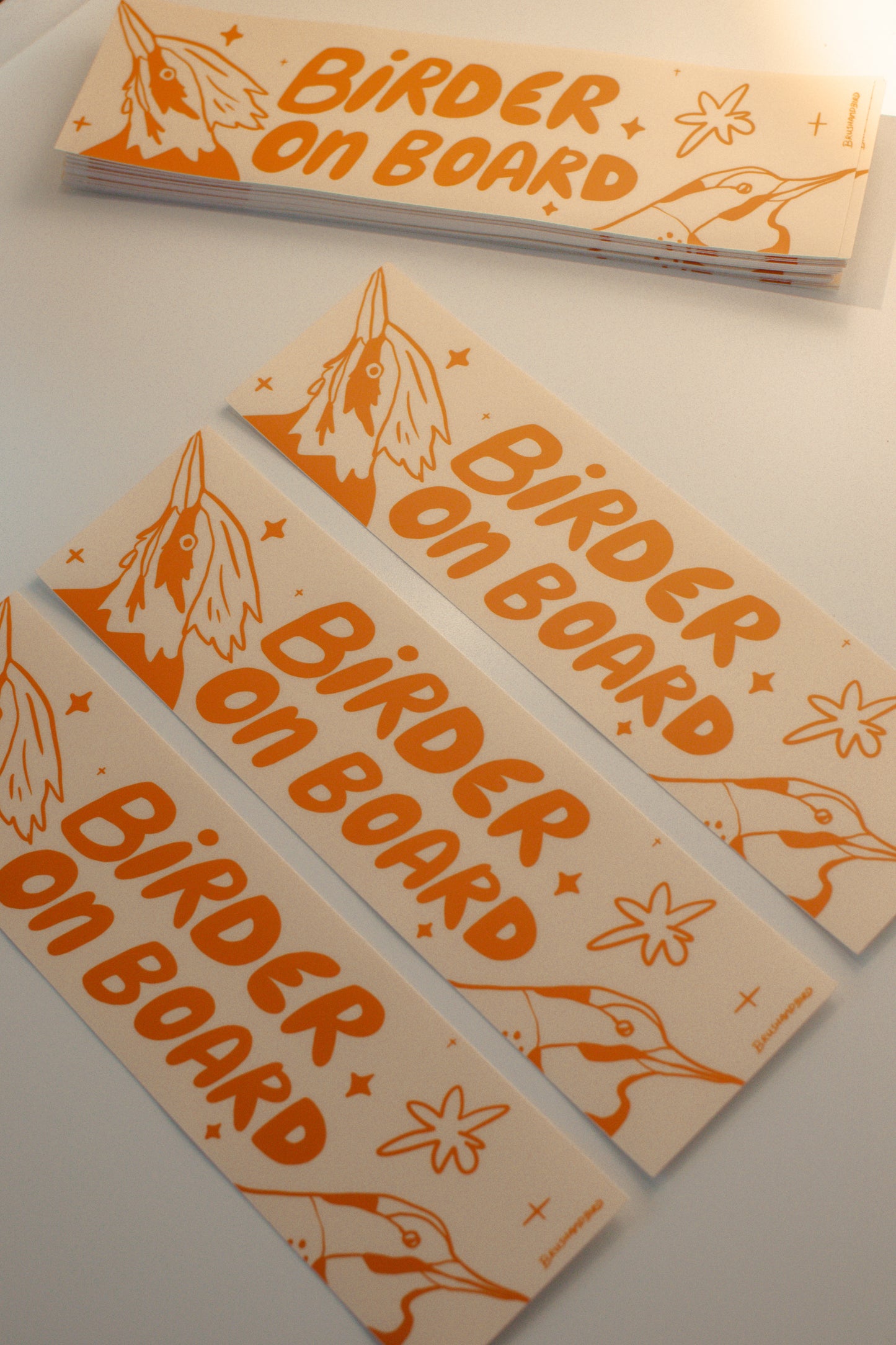 Birder on Board Bumper Sticker | Woodpecker Design