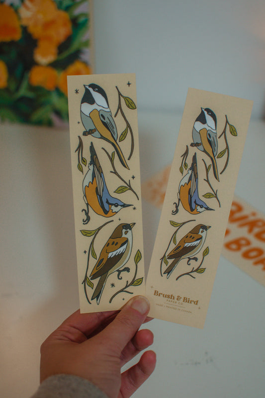 Canadian Birds Bookmark | Illustrated Backyard Bird Design