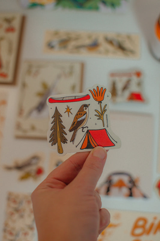 Camping Magnet | Nature Adventure Illustration Design