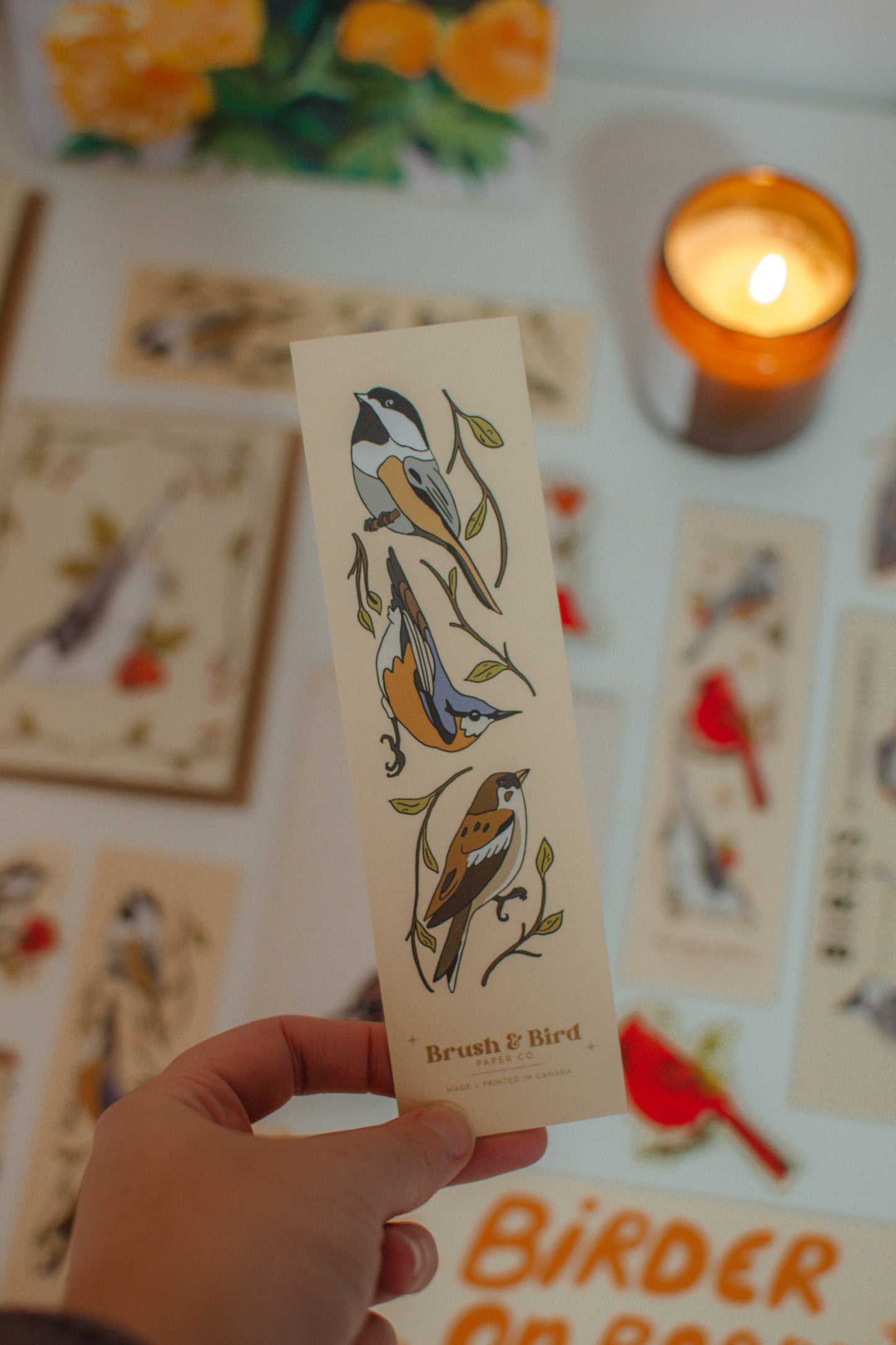 Canadian Birds Bookmark | Illustrated Backyard Bird Design